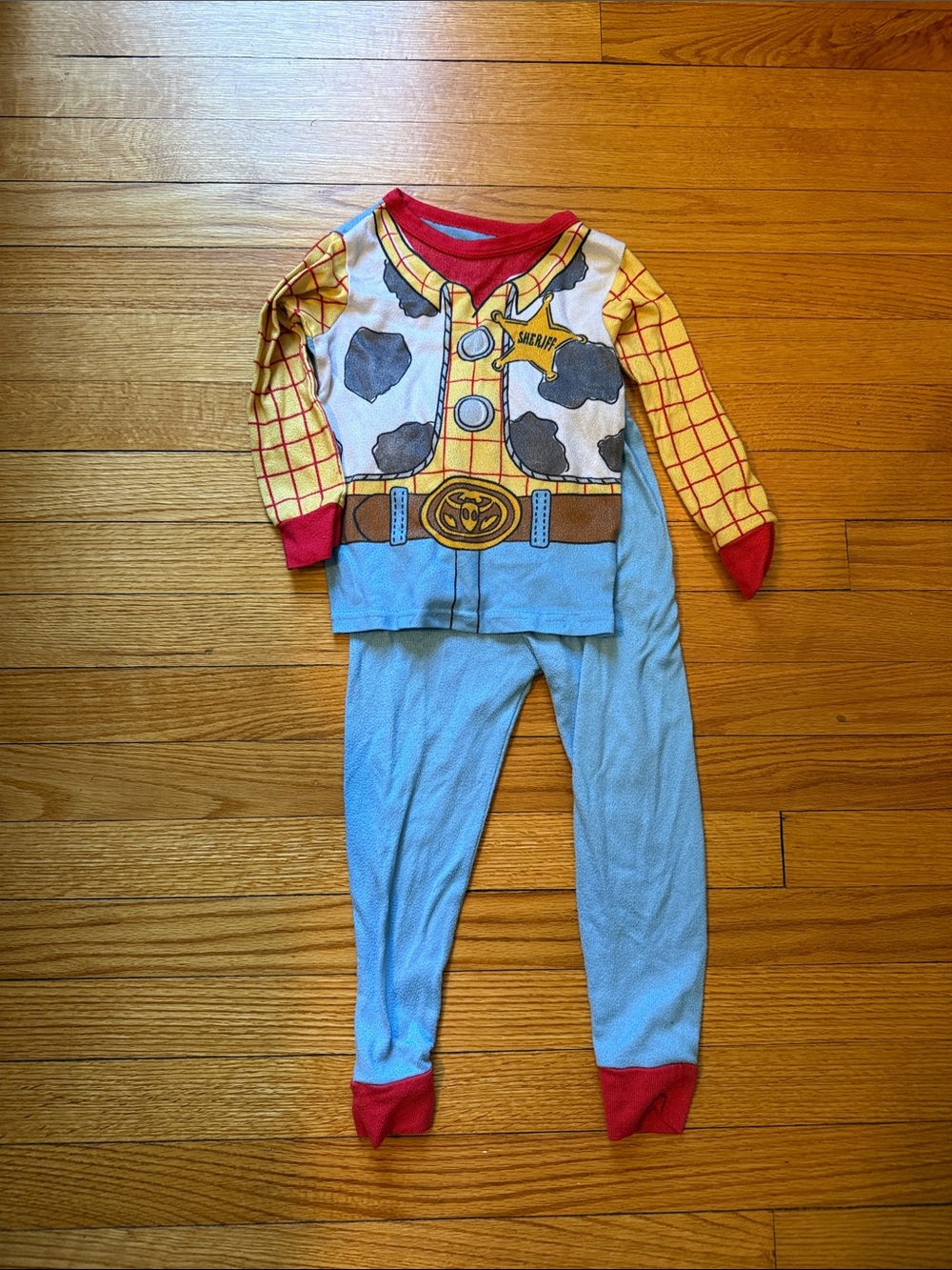 Disney Woody Cowboy Pajama Set - Blue, Yellow, Red